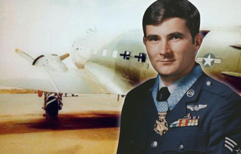 Airman First Class John Levitow was awarded the Medal of Honor for saving the crew of an AC-47 despite being struck by more than 40 pieces of shrapnel