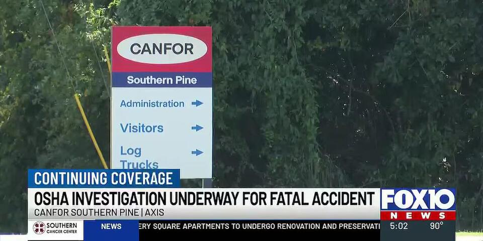 OSHA investigating fatal incident at Canfor Southern Pine - NewsBreak