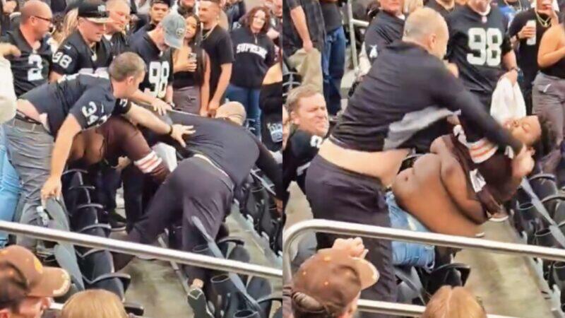 Shocking Fan Footage Shows Raiders & Browns Fans Throwing Hands During Massive Brawl In The Stands [VIDEO] - NewsBreak