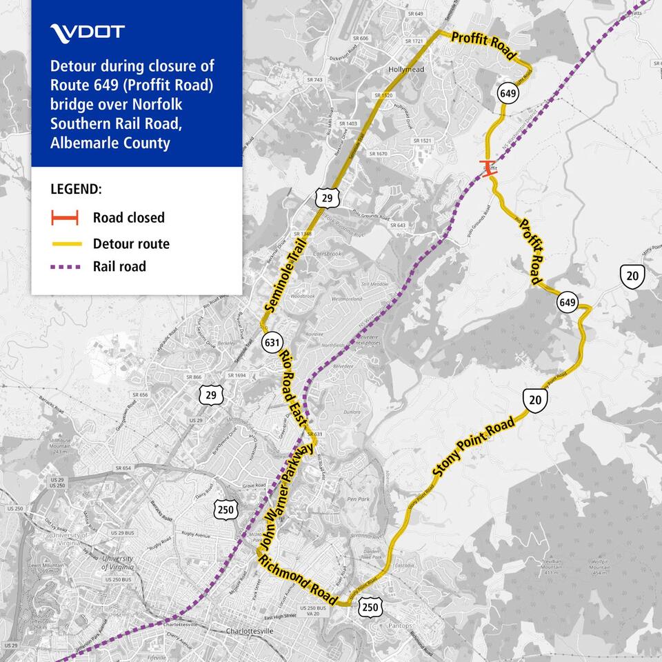 🚧 Proffit Road bridge closed for emergency repairs, no reopen date yet ...