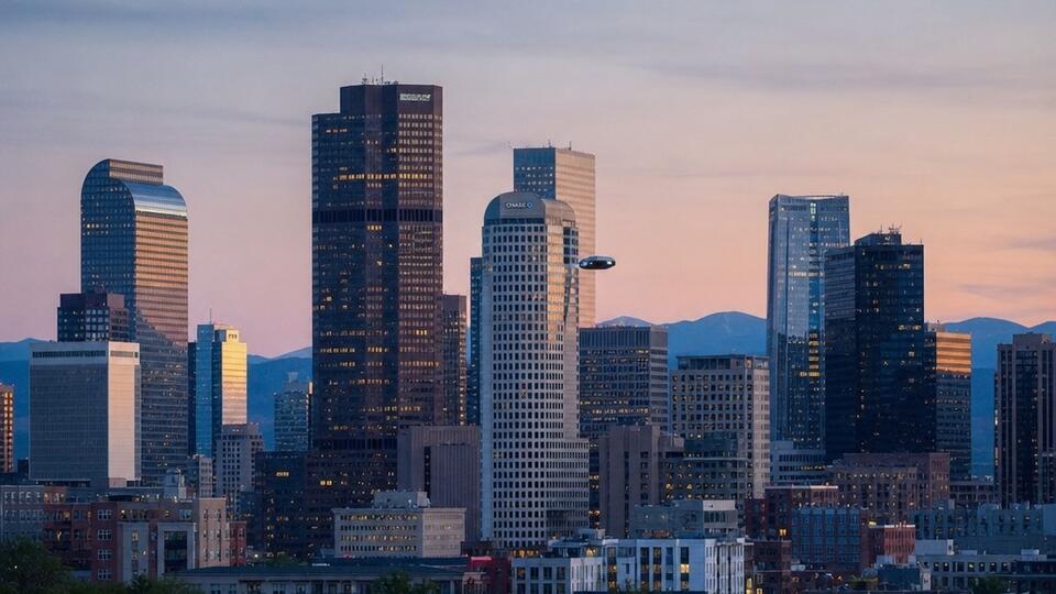 Rectangular UFOs reported traversing cash register building in Denver