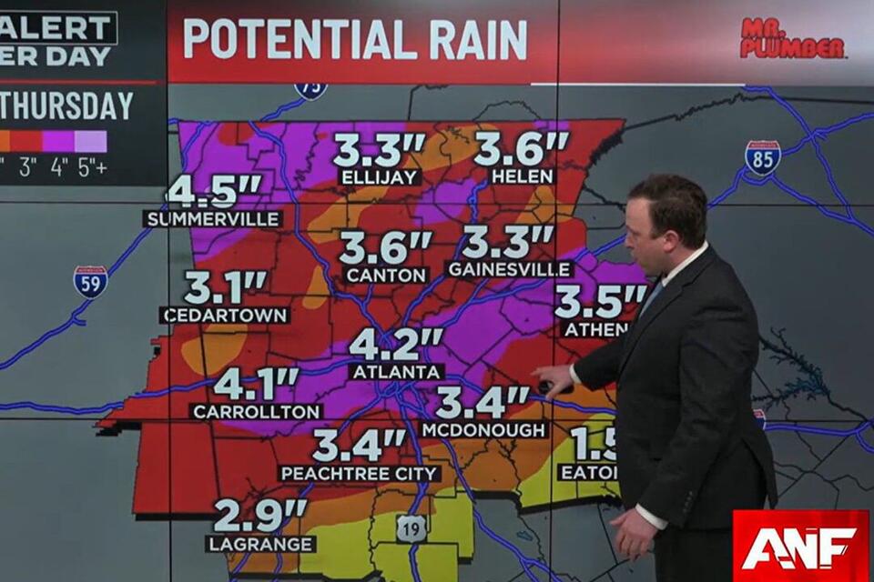 First Alert Forecast | Heavy rain on the way, Flood Watch issued ...