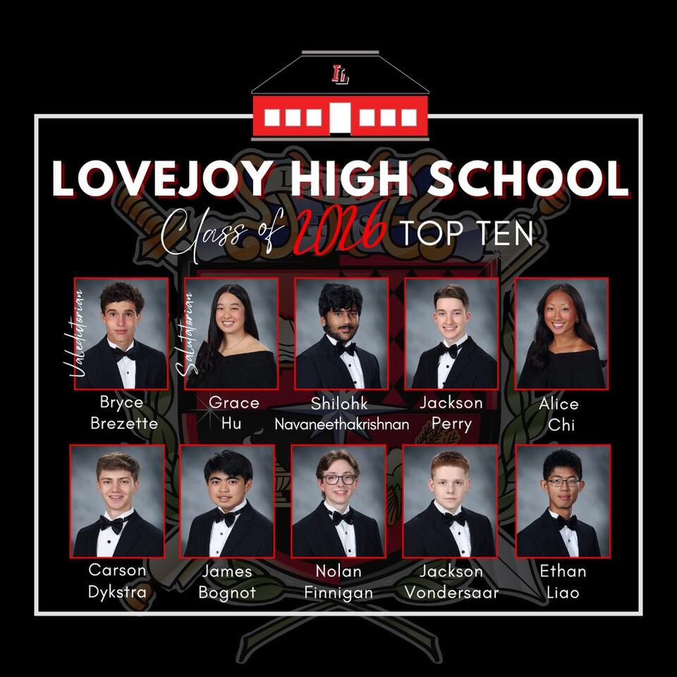 Lovejoy High names Top 10 students for Class of 2026 - NewsBreak