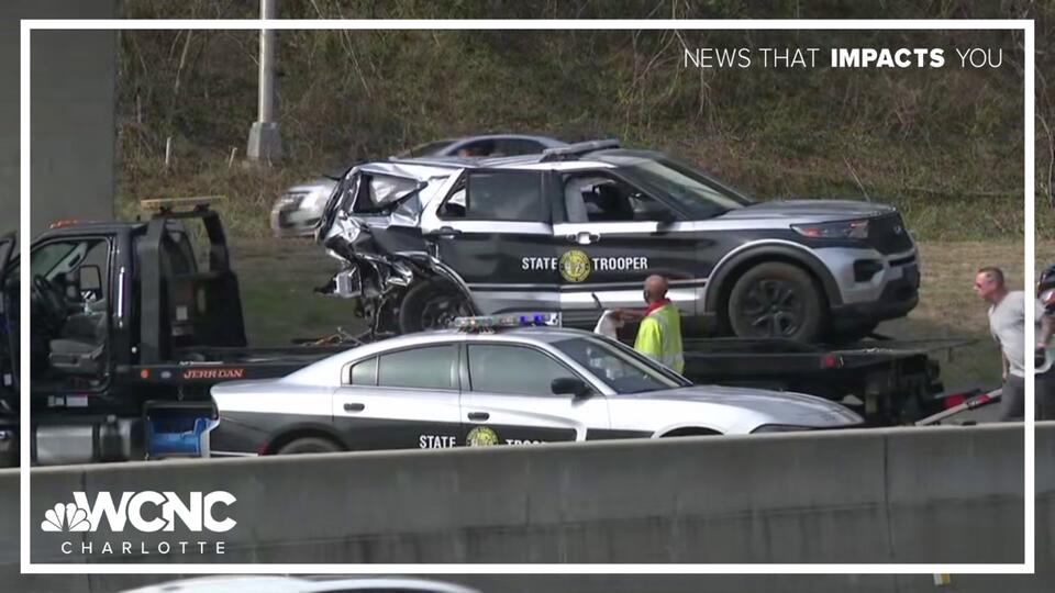 3 hurt, including child after car slams into state trooper on I-485 ...