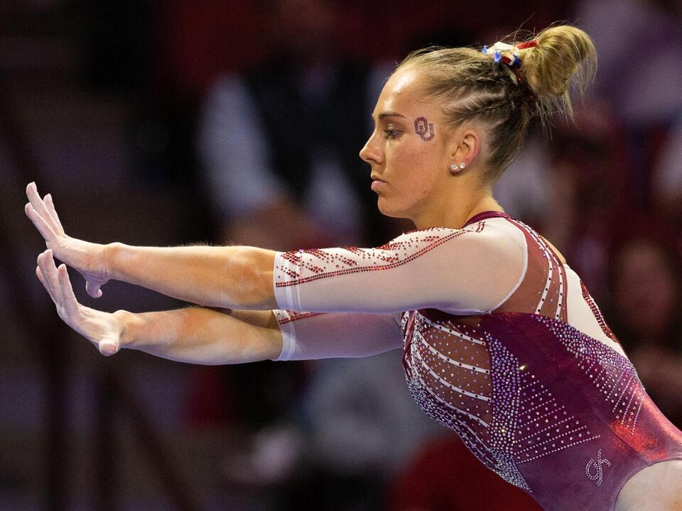 No. 1 OU gymnastics defeats No. 13 Denver, Iowa State and West Virginia