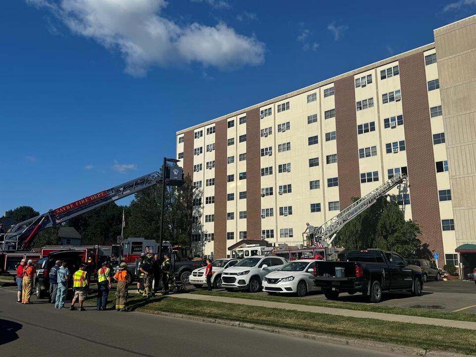 Fire crews respond to blaze at Athens apartment building
