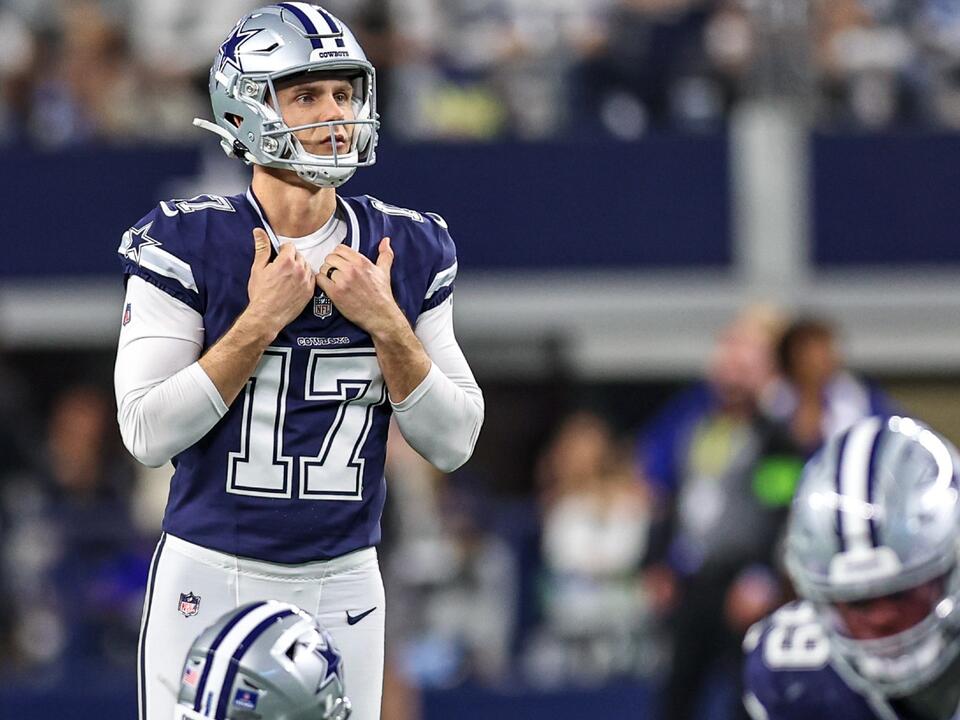 Brandon Aubrey missed field goal Cowboys kicker's record run of