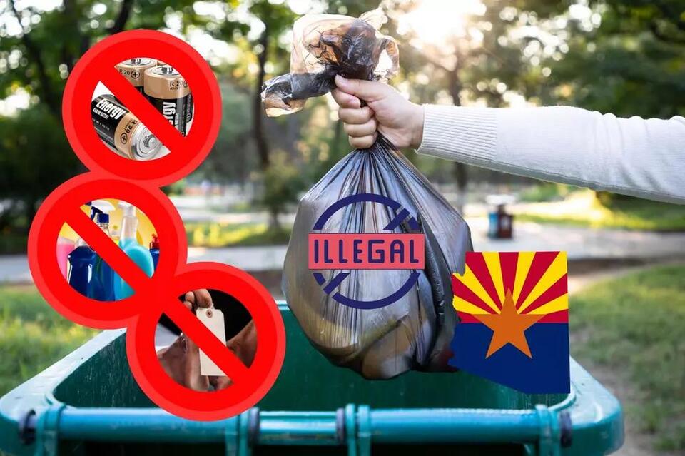 It’s Illegal in AZ to Toss These 20 Common Items in the Garbage - NewsBreak