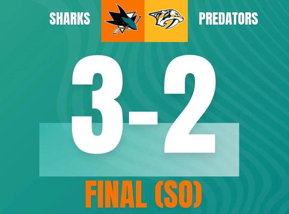 Quick bites: Nedeljkovic backstops Sharks to victory in Nashville
