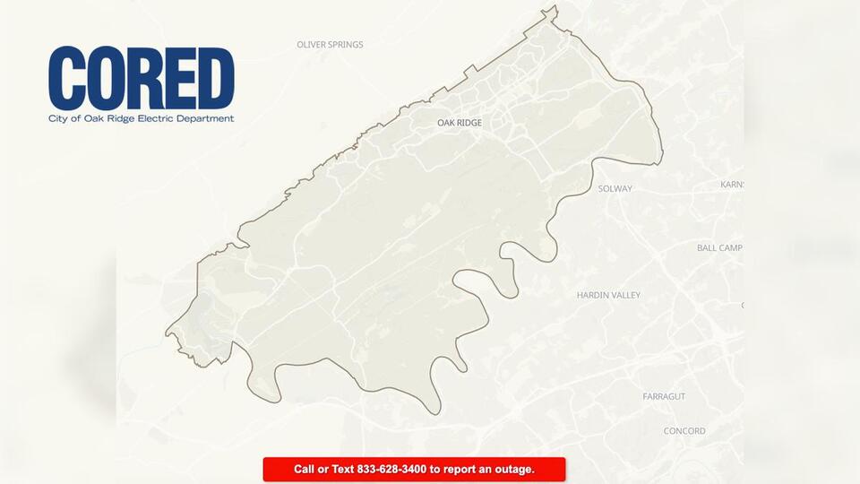 New Outage Map & Reporting System Now Live for City of Oak Ridge ...