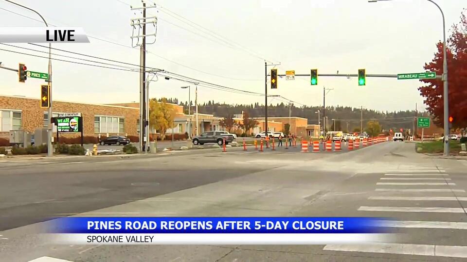 Pines Road reopens in Spokane Valley after 5-day closure - NewsBreak