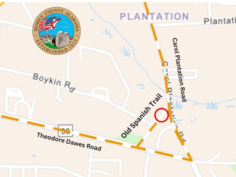 Road in western Mobile County to close for three weeks