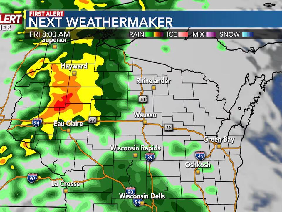 First Alert Weather: Rain, thunderstorms to end the week, pleasant weekend