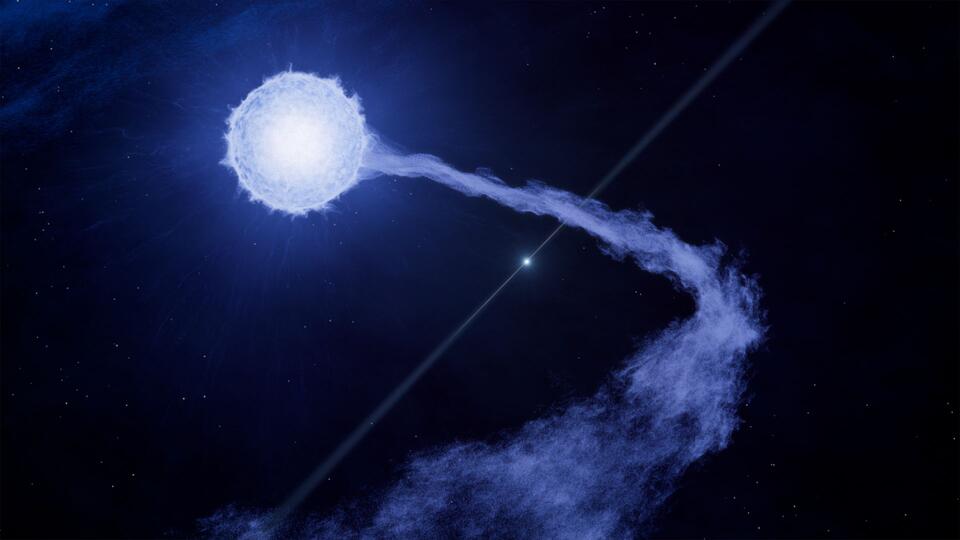 A giant cosmic 'fart' is making a wobbling zombie star repeatedly flash ...