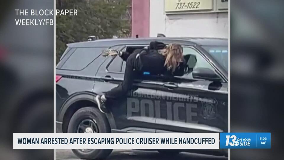 Woman who went viral for escaping Muskegon Heights police car in ...