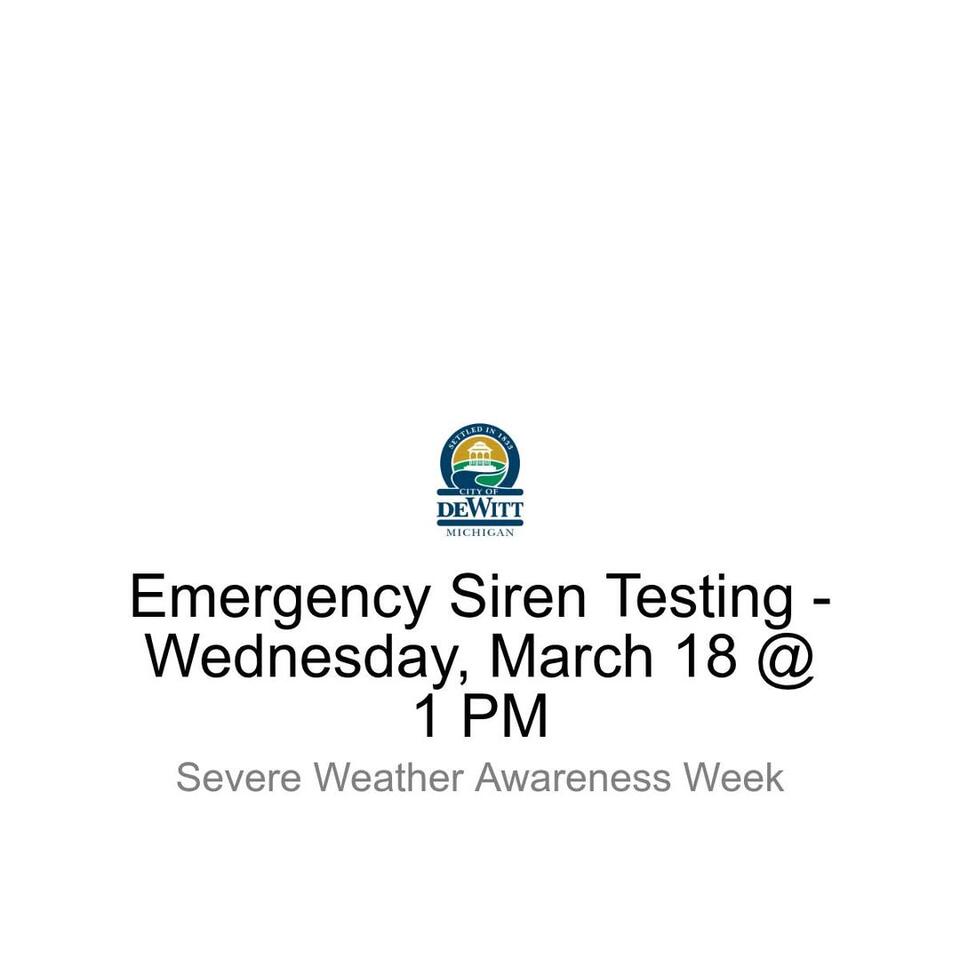 Emergency siren test on March 18 at 1 PM - NewsBreak