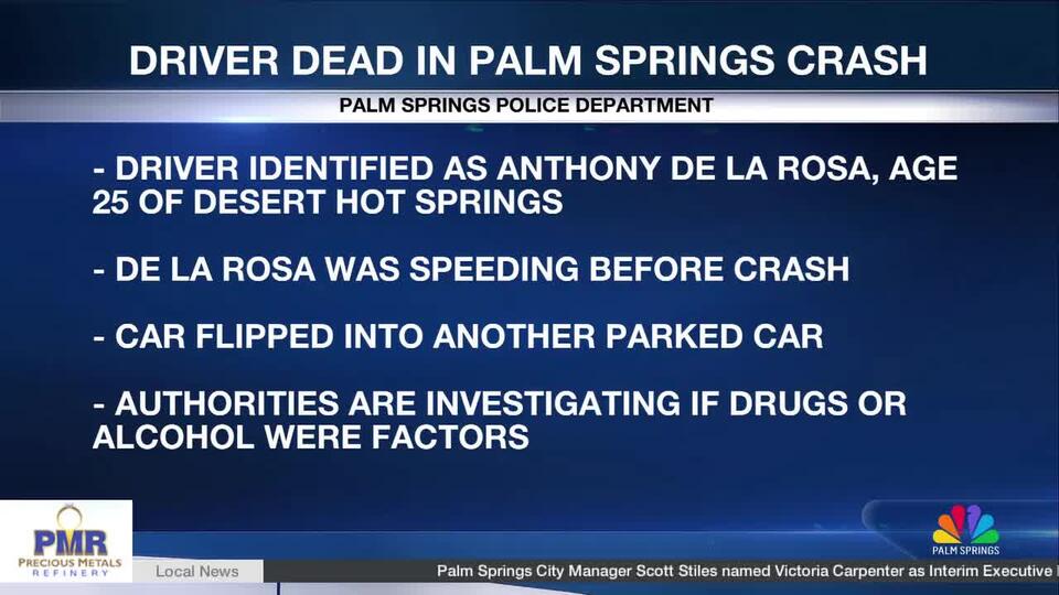 Driver Identified in Fatal Crash Near Palm Springs Airport - NewsBreak