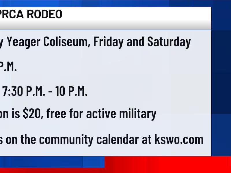Wichita Falls PRCA Rodeo happening at the Kay Yeager Coliseum
