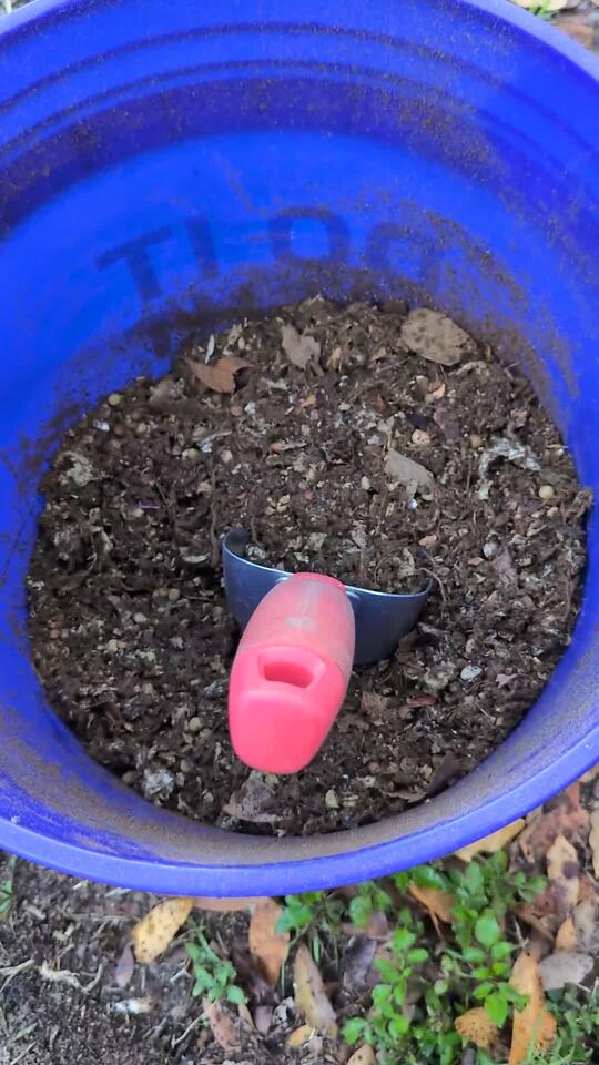 Compost that I made with my home food composter. I actually enjoy ...