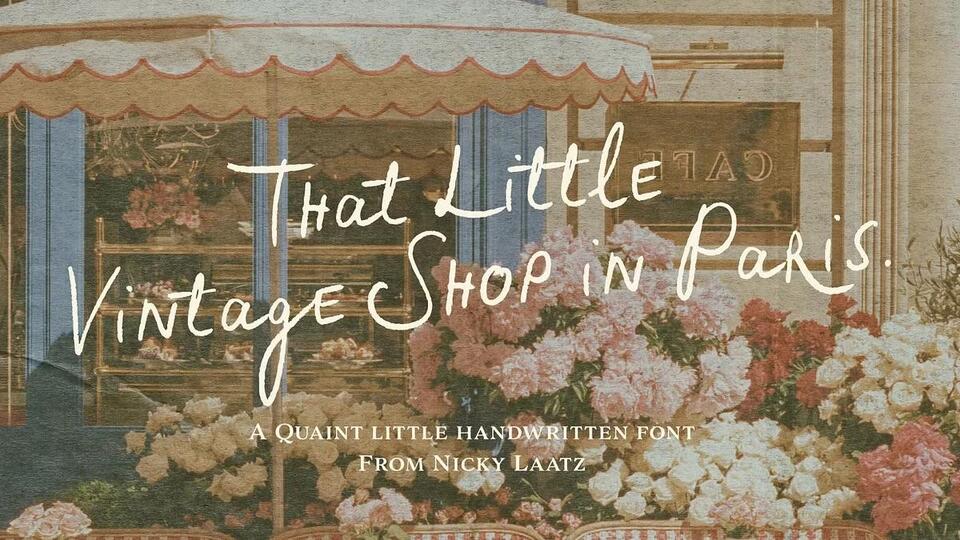 Little Vintage Shop Font by Nicky Laatz - NewsBreak