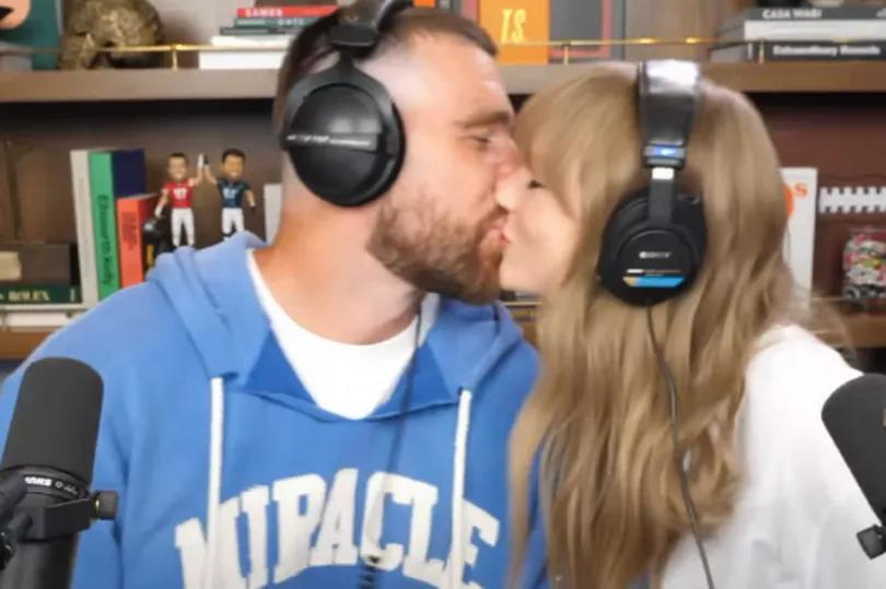 Taylor Swift's 'dominant' gestures to Travis Kelce on New Heights podcast -  NewsBreak