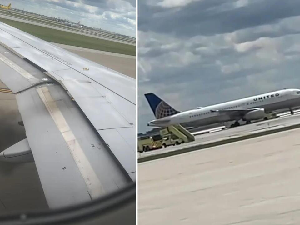 United Airlines flight aborted before takeoff when plane engine catches