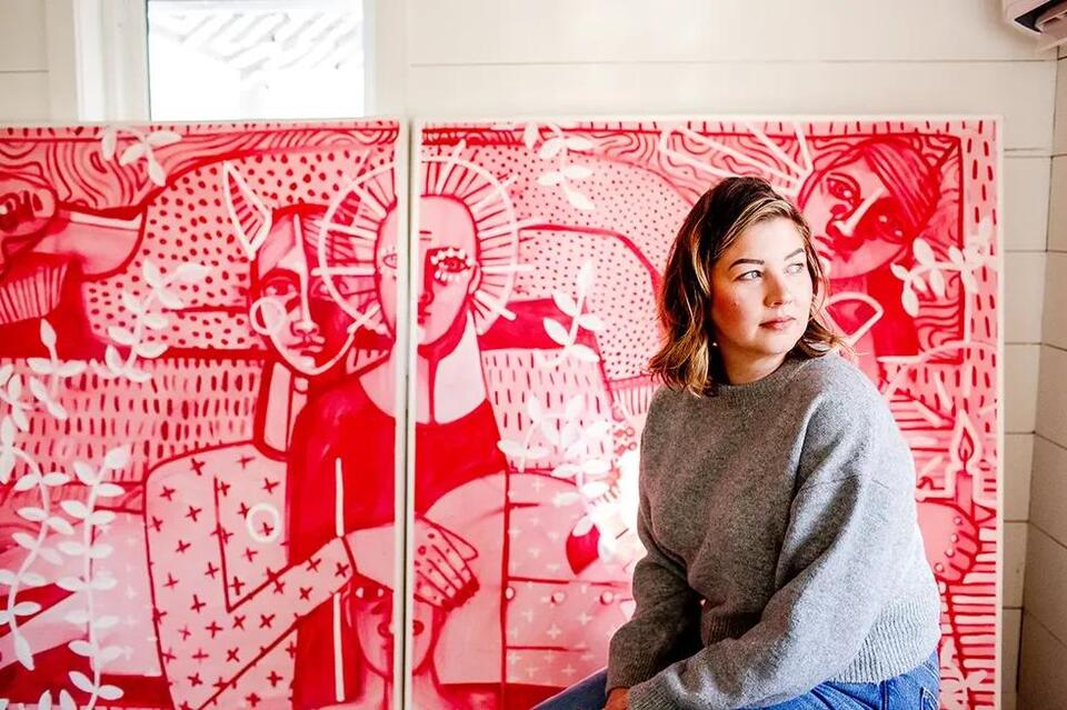 Large-scale works by a local artist offer visual appeal and a means for ...
