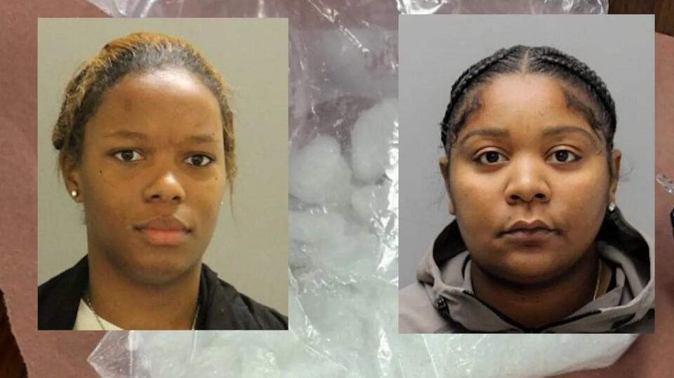 Two women arrested after troopers seize over 1 pound of meth in
