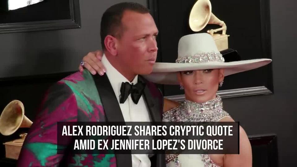 Alex Rodriguez shares cryptic quote amid ex Jennifer Lopez's divorce ...