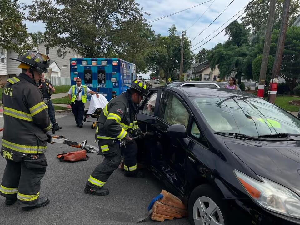 Firefighters Free Victim From Car In Hackensack Crash (PHOTOS)