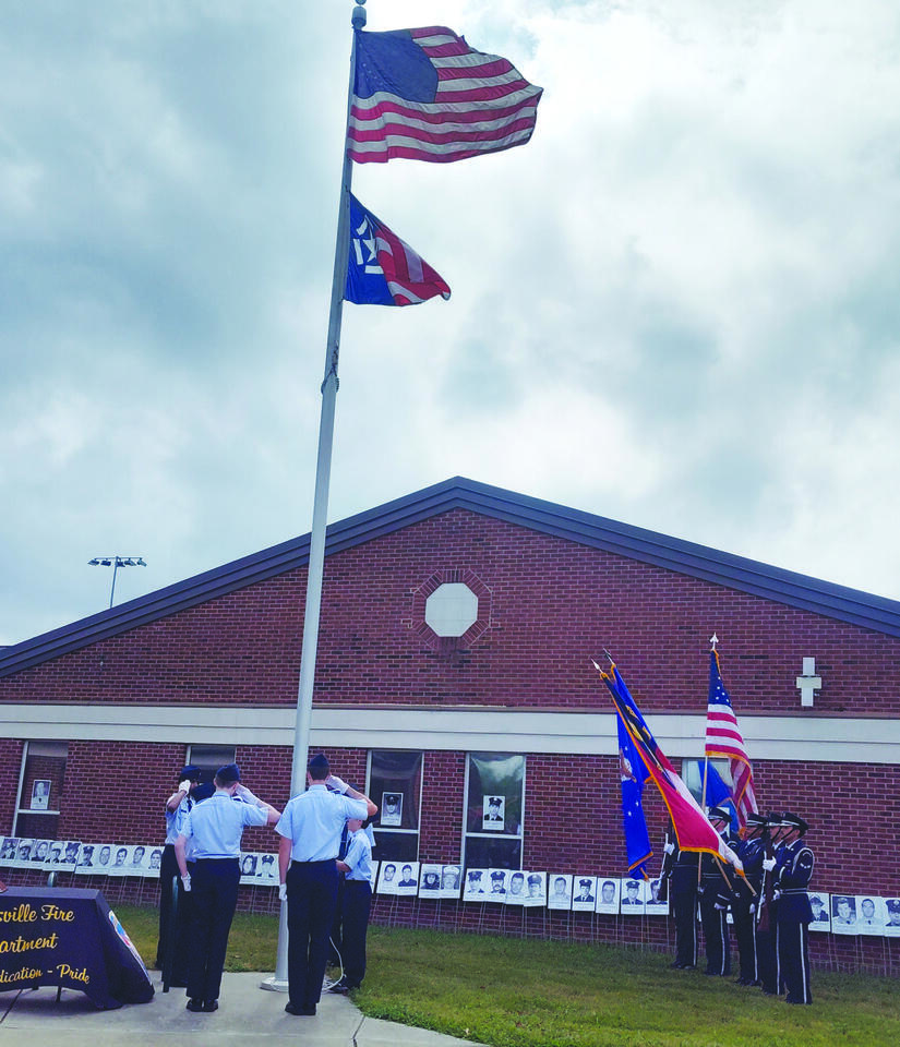Rolesville unveils Twin Towers steel in 9-11 remembrance