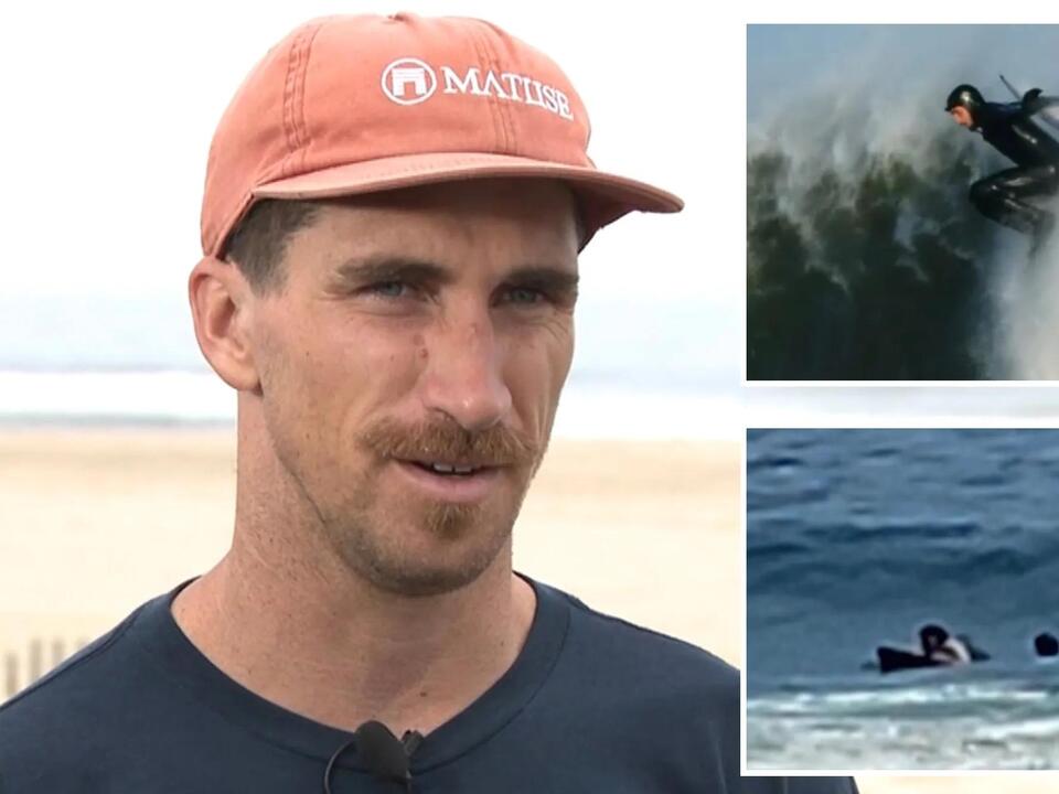 Jersey Shore surfer who defied death in viral wipeout saves life of