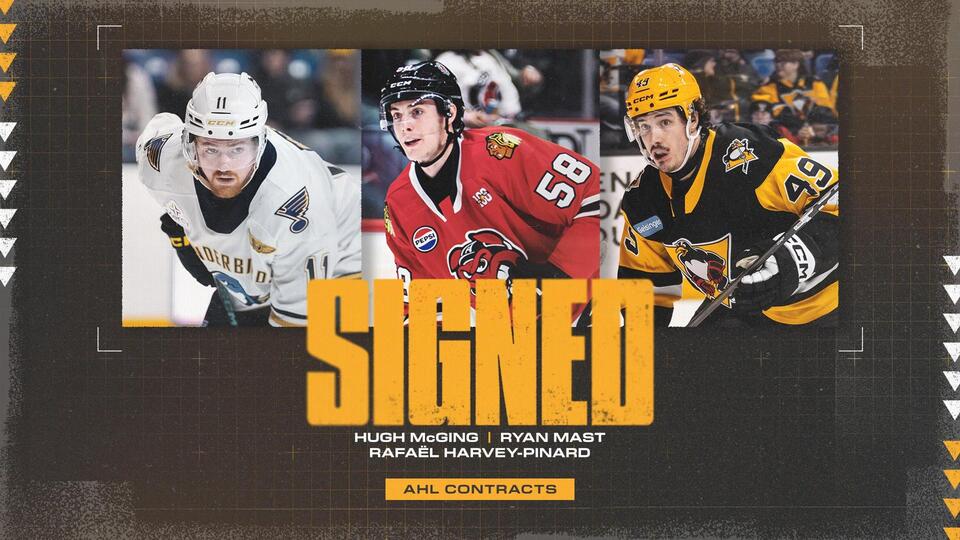 PENGUINS BRING BACK HARVEY-PINARD, SIGN McGING AND MAST