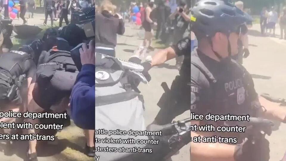 Seattle Cops Go Full-on Attack on LGBTQ+ Counterprotesters at an Anti ...