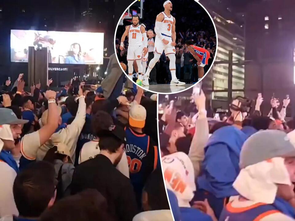 Rowdy Knicks fans take over MSG, NYC streets after Game 1 win over ...