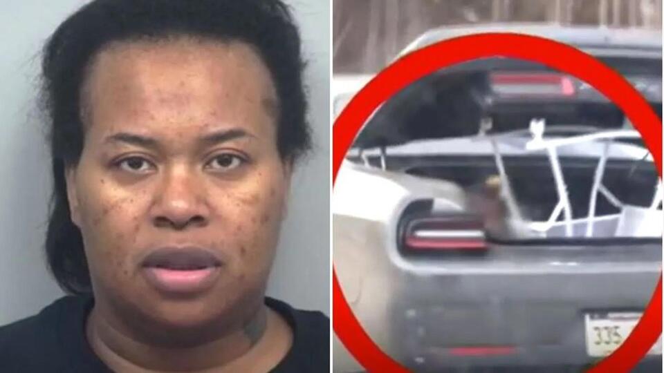 Mother arrested after viral video shows son riding in trunk of Dodge ...