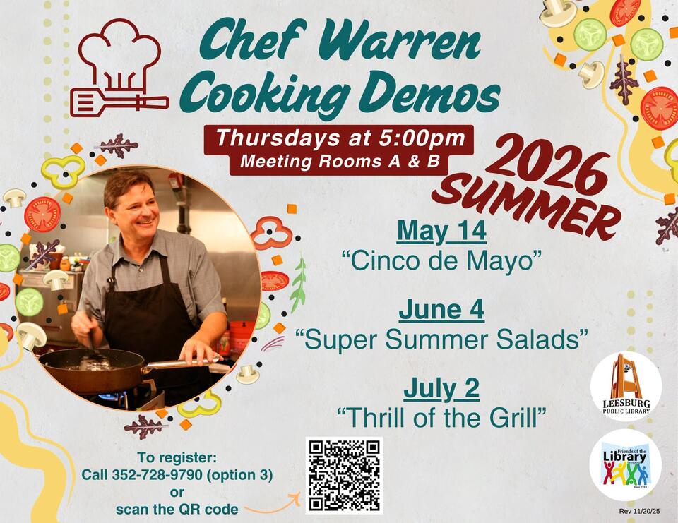 Chef Warren to Host Grilling Demo at Library - NewsBreak