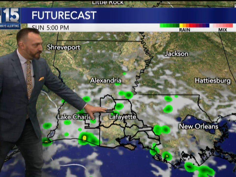 Saturday sunshine before scattered Sunday showers