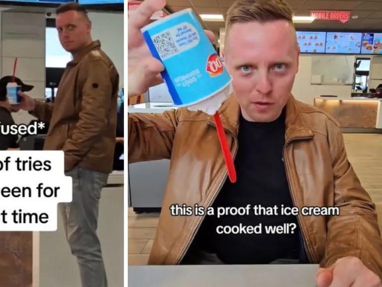 Flabbergasted Boyfriend Experiences The Dairy Queen Blizzard “Flip” For