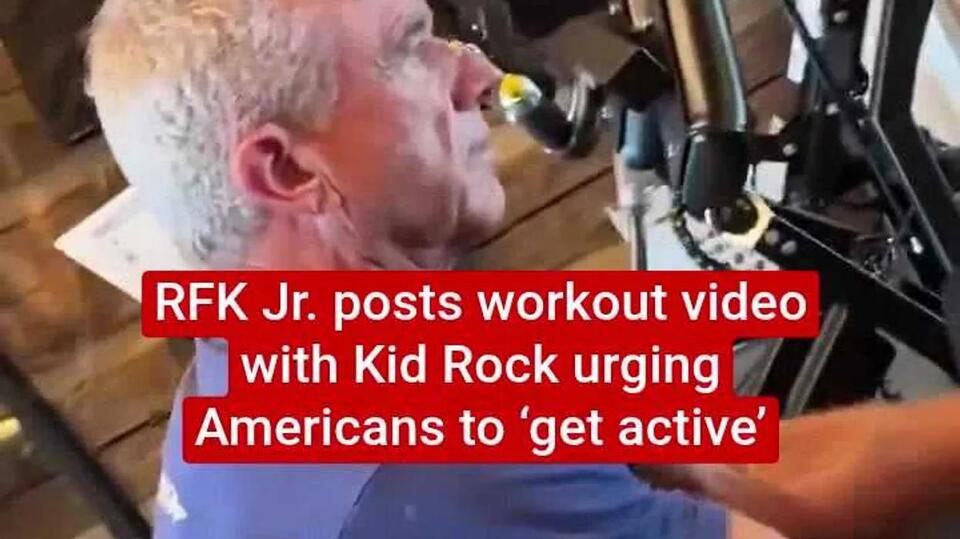 One detail in RFK Jrâ s workout video with Kid Rock leaves viewers ...